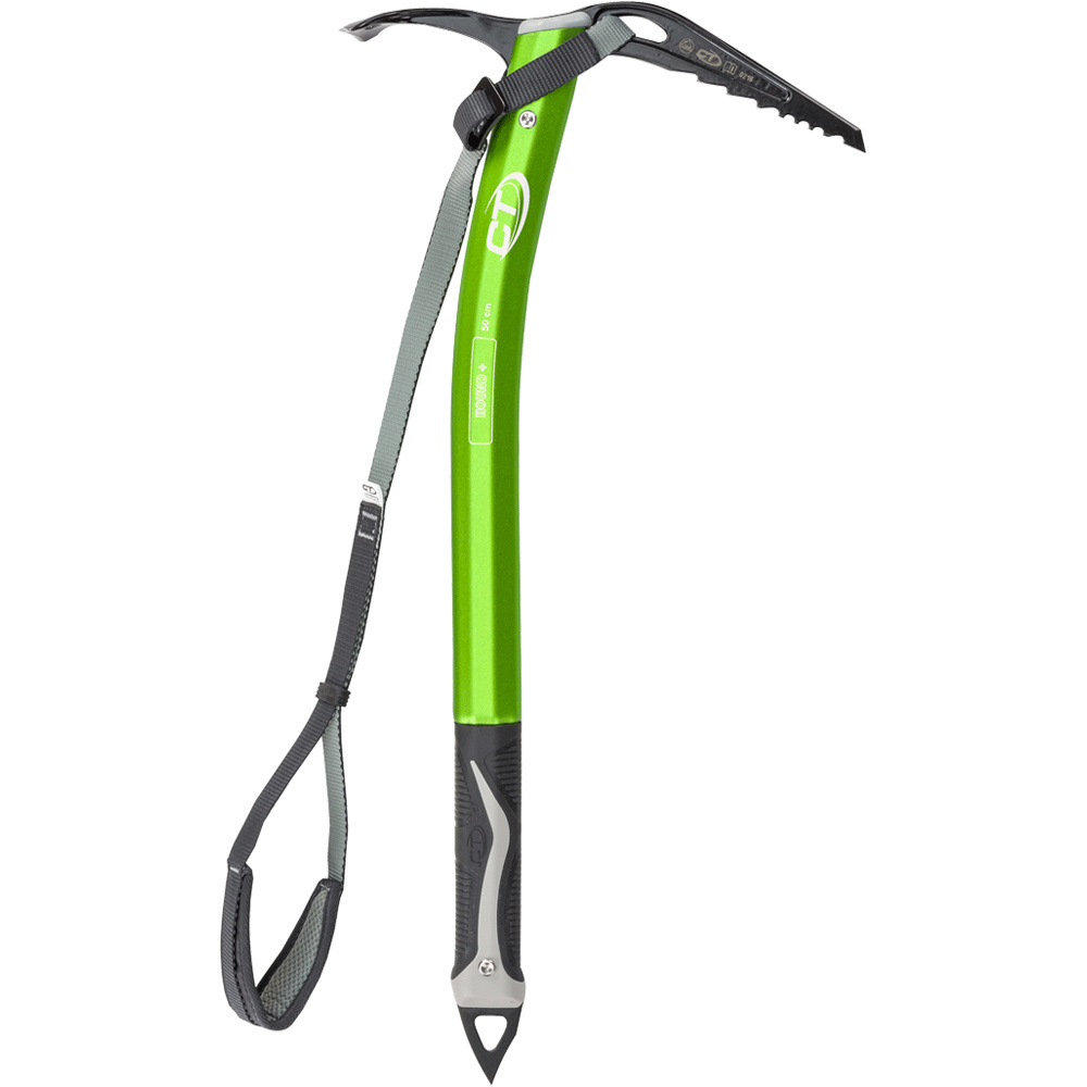 Climbing piolet HOUND PLUS (forged) with DRAGON-TOUR lea vista frontal