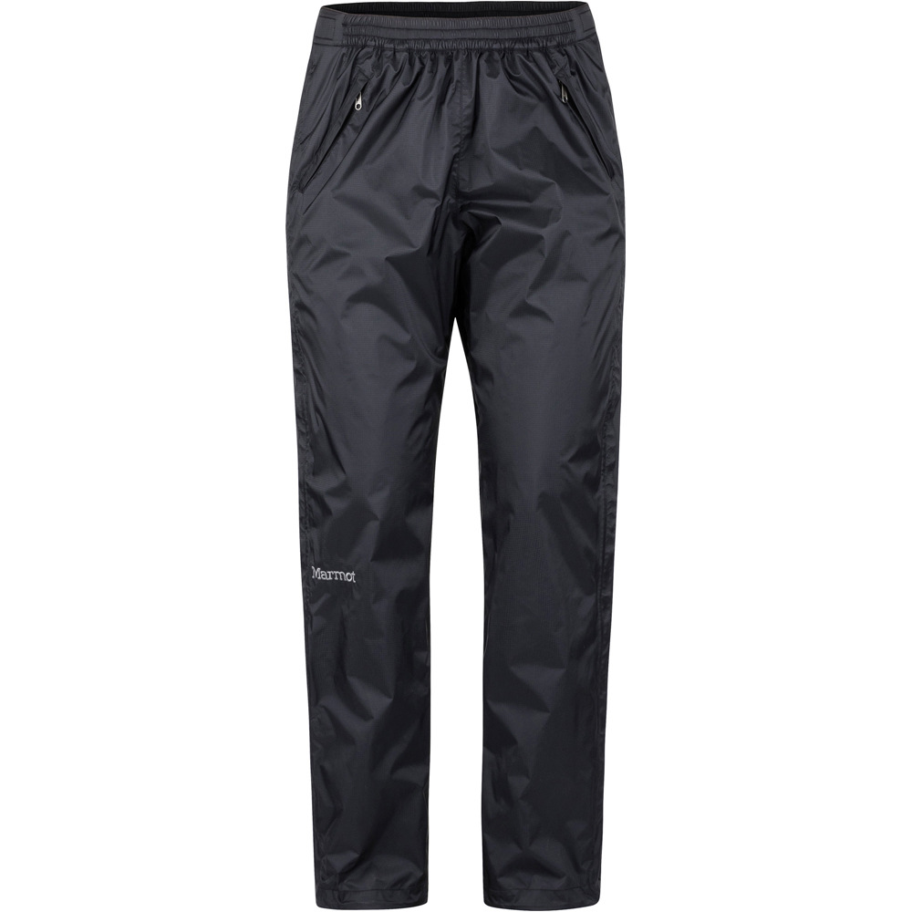 Precip eco full zip long pantalón impermeable mujer Negro (XL)