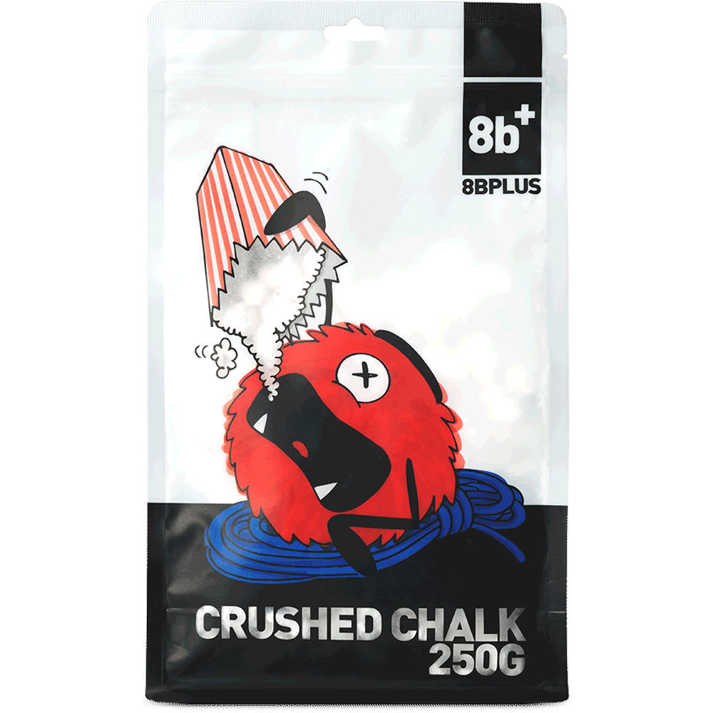 8b Plus magnesio escalada 250G CRUSHED CHALK vista frontal