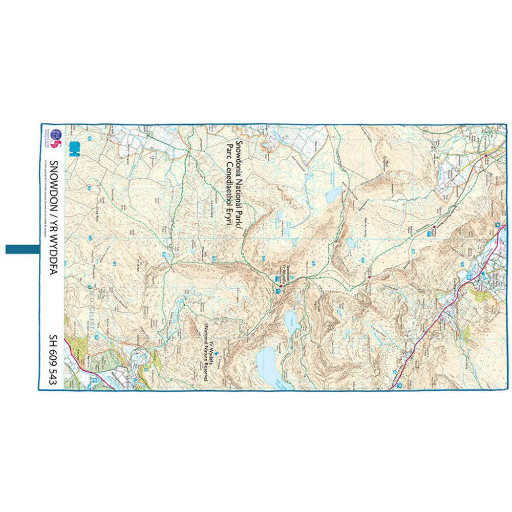 Lifeventure varios montaña SoftFibre OS Map Towel    Giant (Snowdon vista frontal