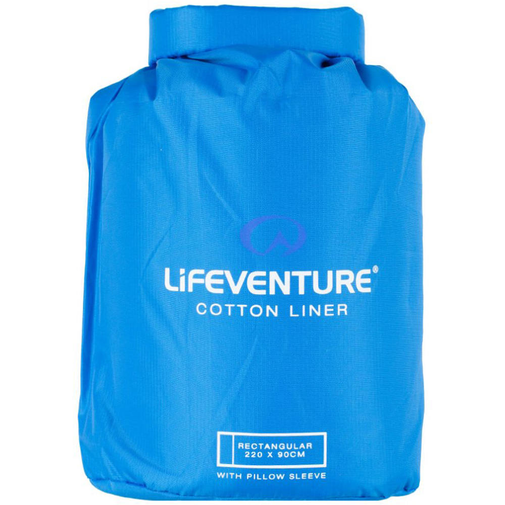 Lifeventure varios montaña Cotton Sleeping Bag Liner, Rectangular vista frontal