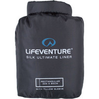 Lifeventure varios montaña Silk Ultimate Sleeping Bag Liner, Rectangular vista frontal