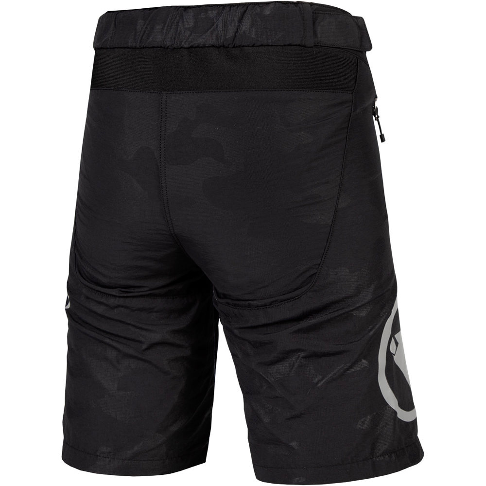 Endura culotte corto niño Short baggy MT500JR con culote interior vista trasera