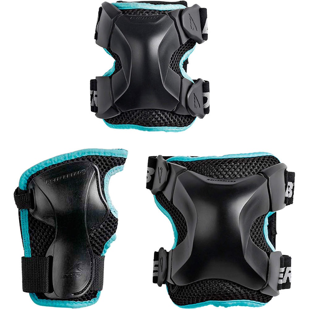 Protecciones x-gear w 3 pack set protección skate Negro (L)
