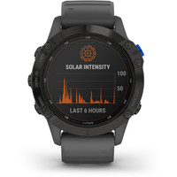 Garmin pulsómetros con gps FENIX 6 Pro Solar Negro correa gris 03