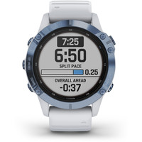 Garmin pulsómetros con gps FENIX 6 Pro Solar Azul correa blanca 05