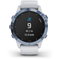 Garmin pulsómetros con gps FENIX 6 Pro Solar Azul correa blanca 06