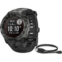 Garmin pulsómetros con gps INSTINCT Solar Camo Grafito vista frontal