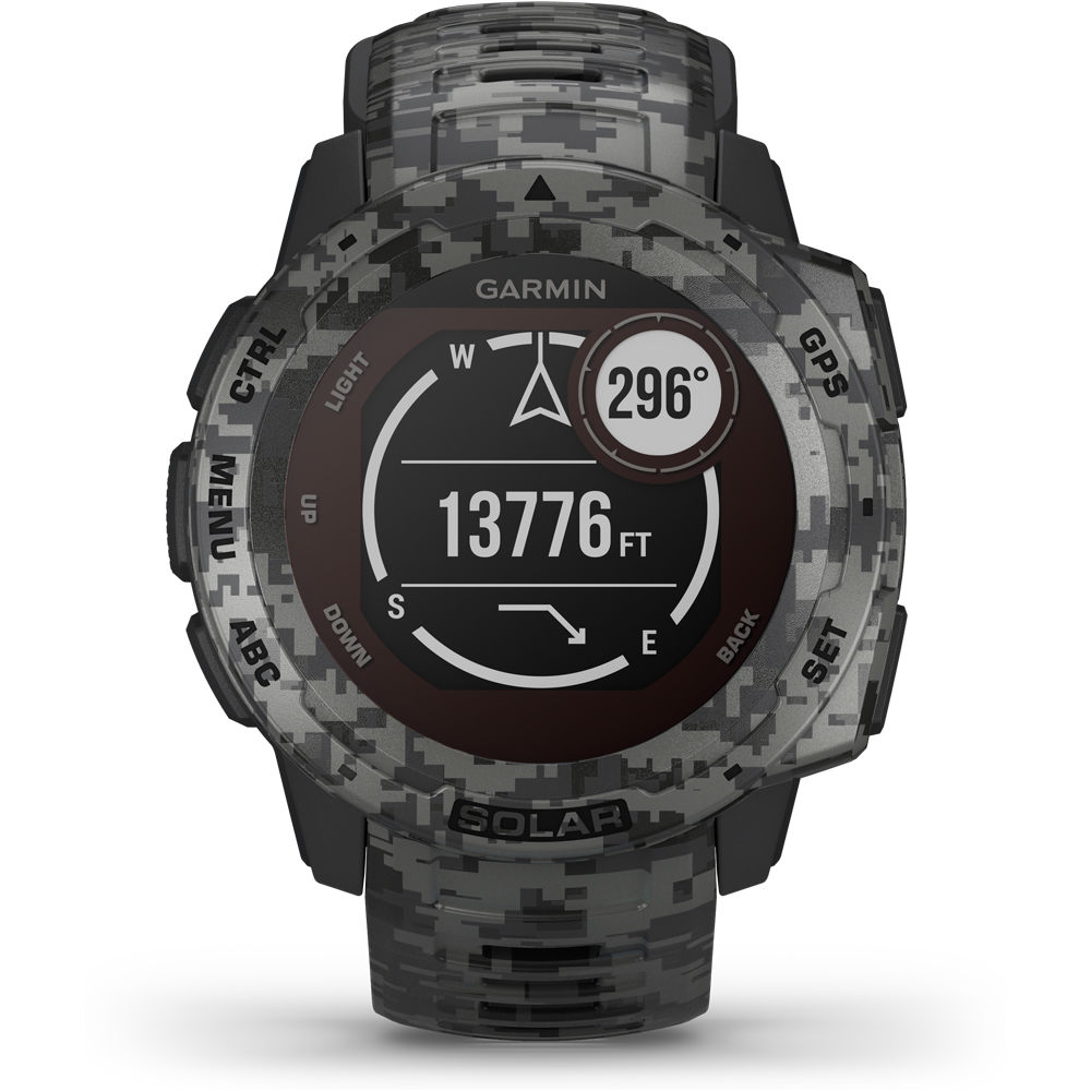 Garmin pulsómetros con gps INSTINCT Solar Camo Grafito 04