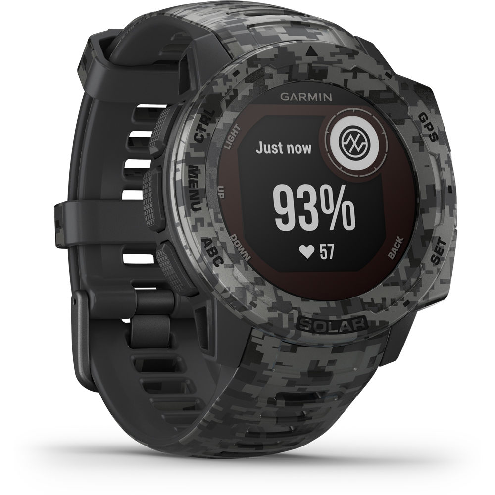 Garmin pulsómetros con gps INSTINCT Solar Camo Grafito 07