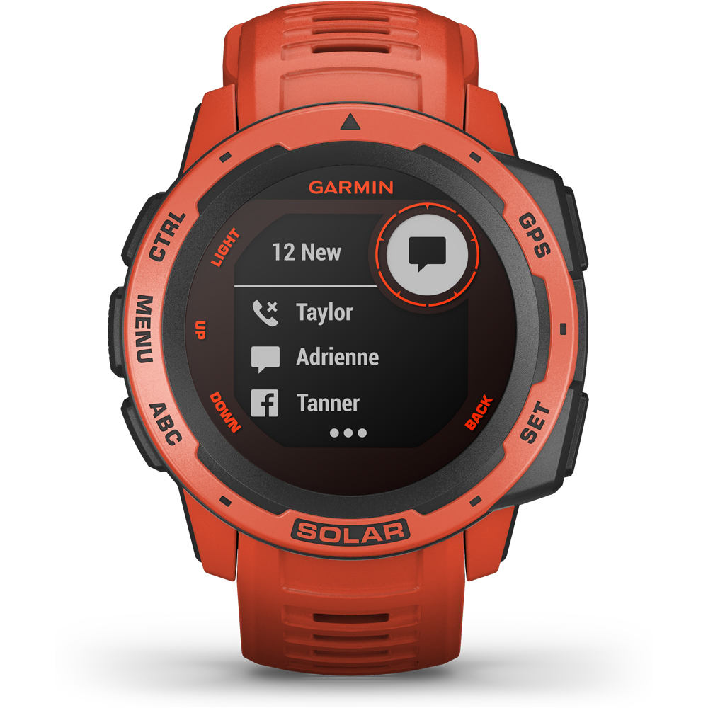 Garmin pulsómetros con gps INSTINCT Solar Rojo 05