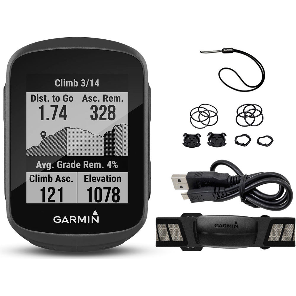 Garmin gps bicicleta EDGE 130 Plus HR Bundle vista frontal