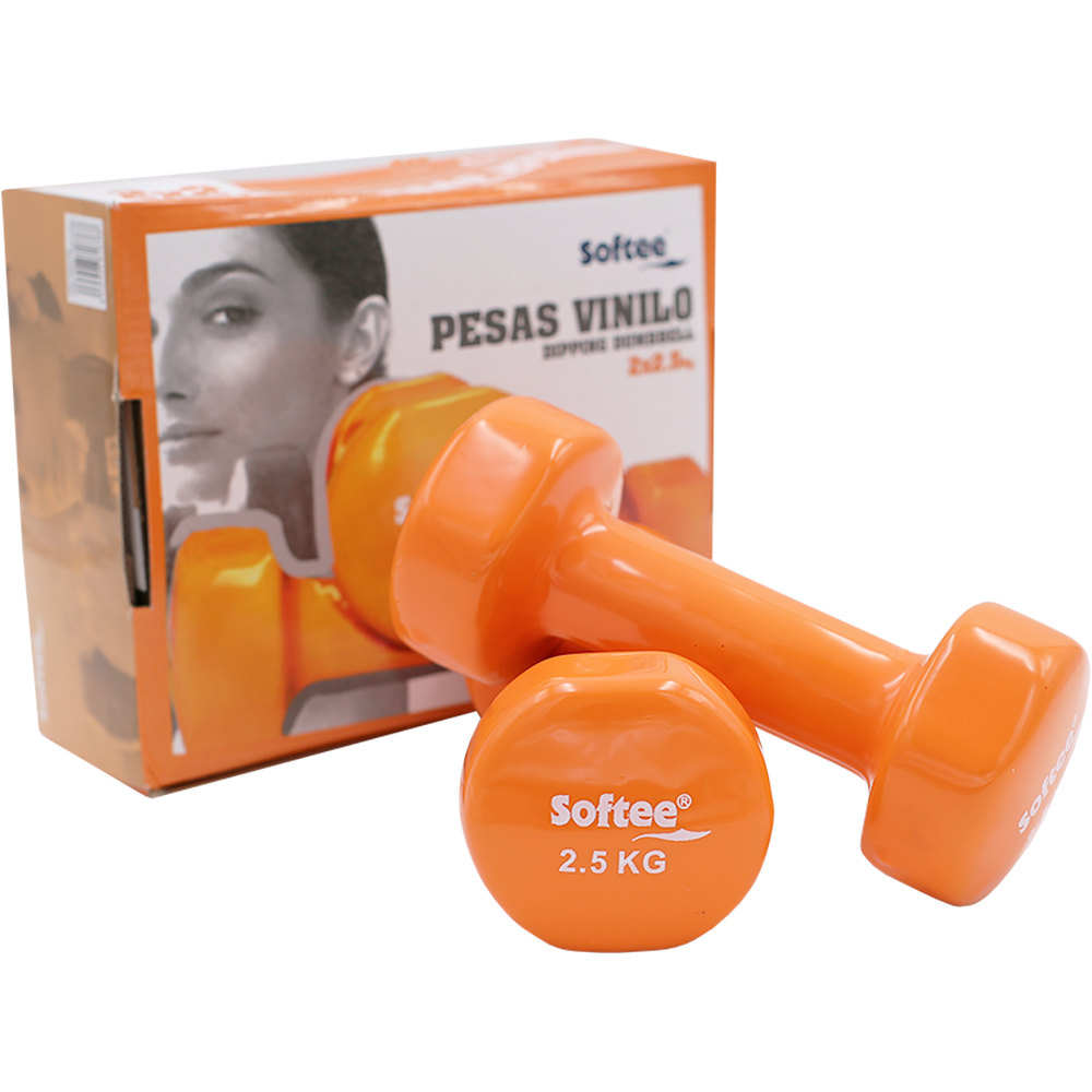 Softee juego pesas vinilo 25kg mancuernas