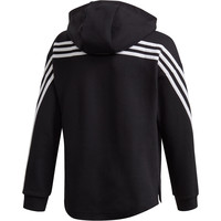 adidas sudadera niña 3 bandas (con capucha) vista trasera