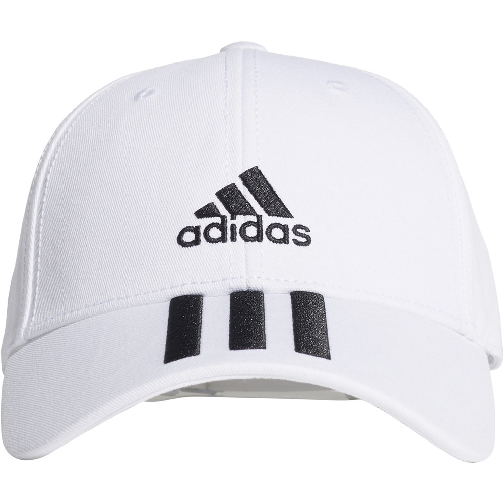 adidas visera lona Baseball Twill 3 bandas vista frontal