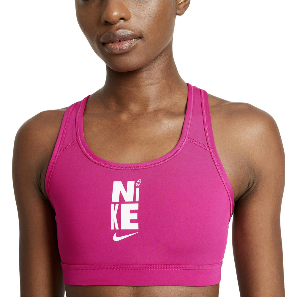 Nike sujetadores deportivos W NK SWSH ICNCLSH HBR BRA SP21 vista frontal