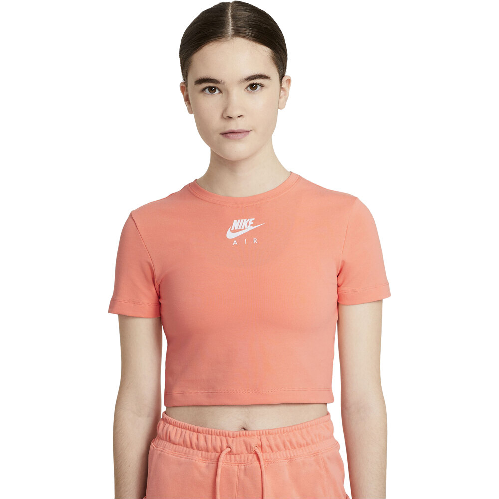 Nike camiseta manga corta mujer W NSW AIR SS TOP CROP vista frontal