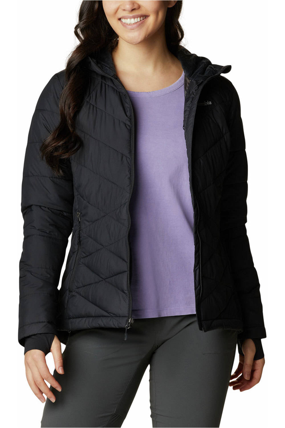 Columbia chaqueta outdoor mujer _3_Heavenly Hdd Jacket vista detalle