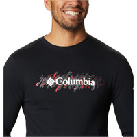 Columbia camiseta montaña manga larga hombre Columbia Lodge  LS Graphic Tee 04