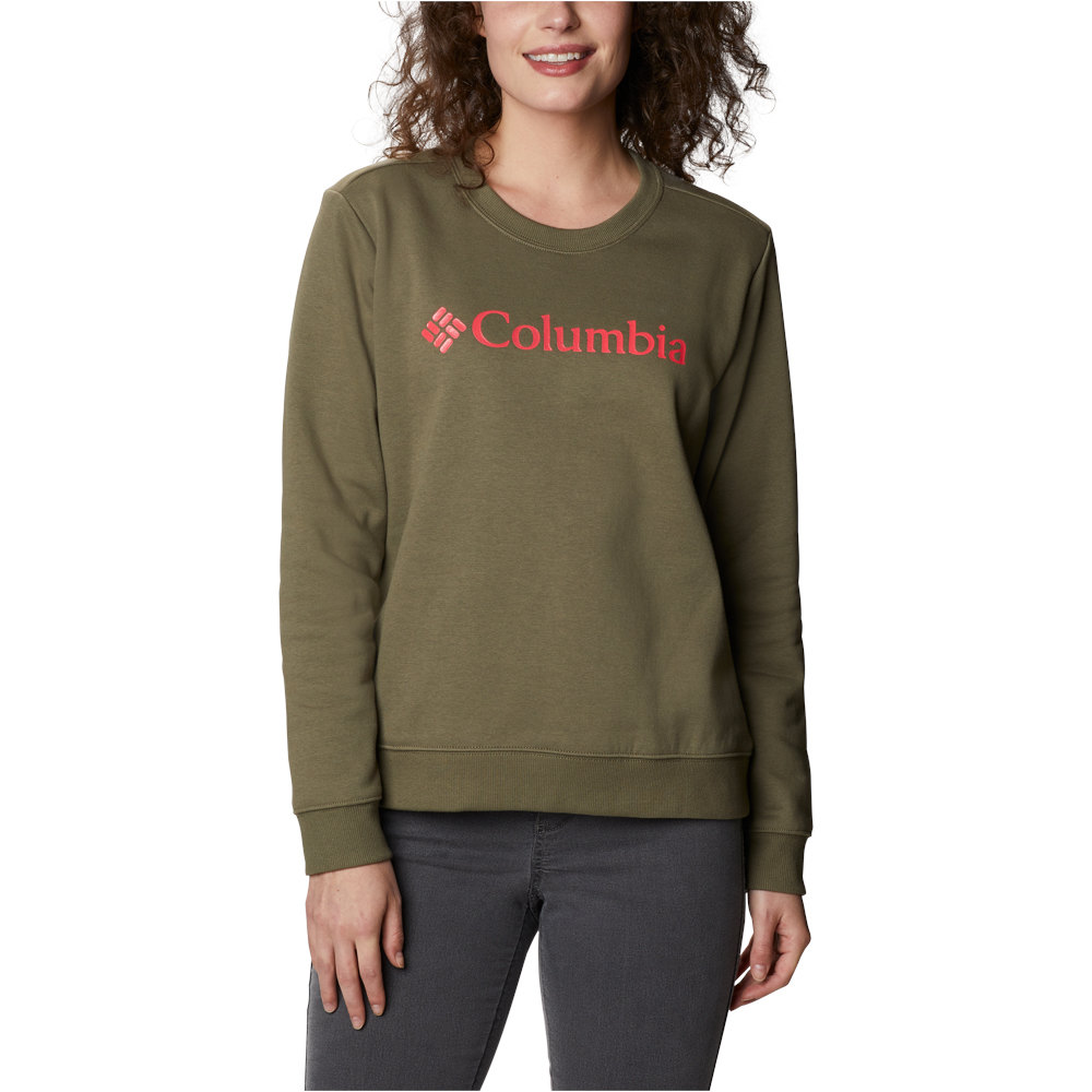 Columbia camiseta montaña manga larga mujer Columbia  Logo Crew vista frontal