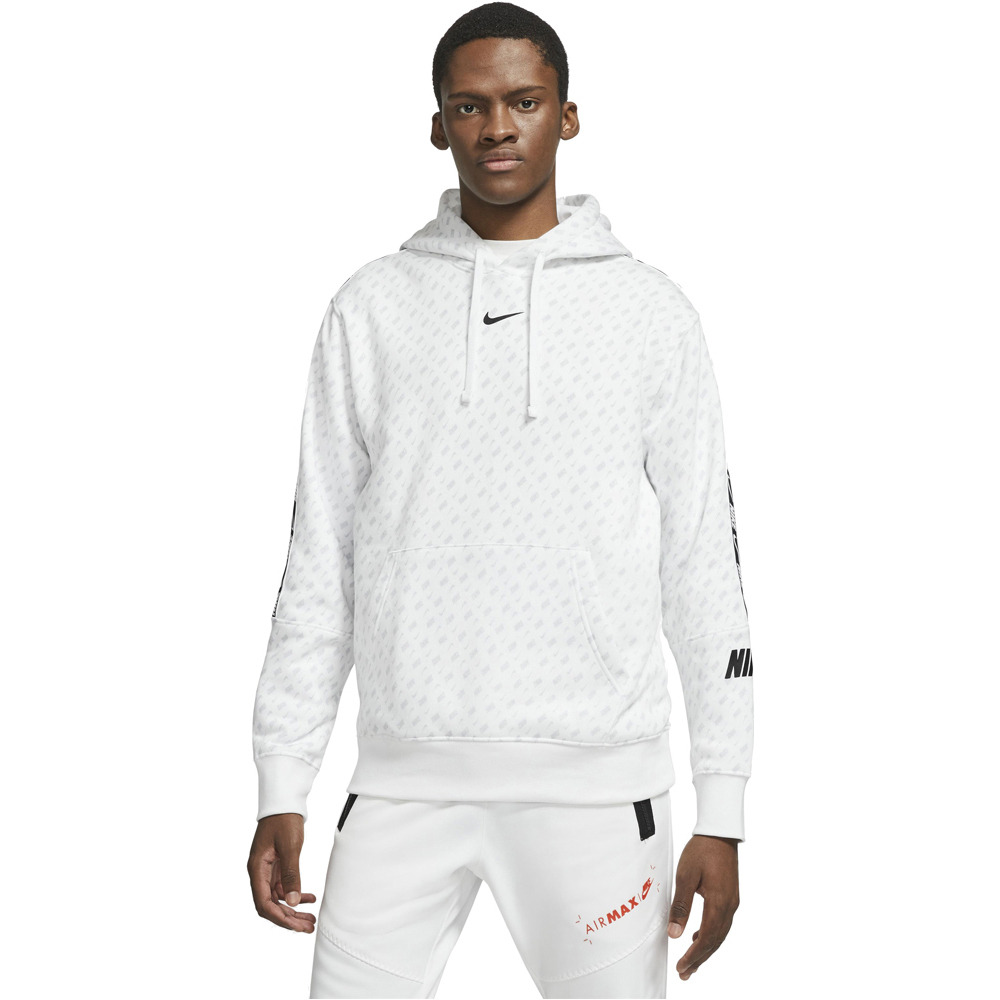 Nike sudadera hombre M NSW REPEAT FLC PO HOOD PRNT vista frontal