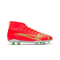 Nike botas de futbol niño cesped artificial JR MERCURIAL SUPERFLY 8 CLUB FG/MG lateral exterior