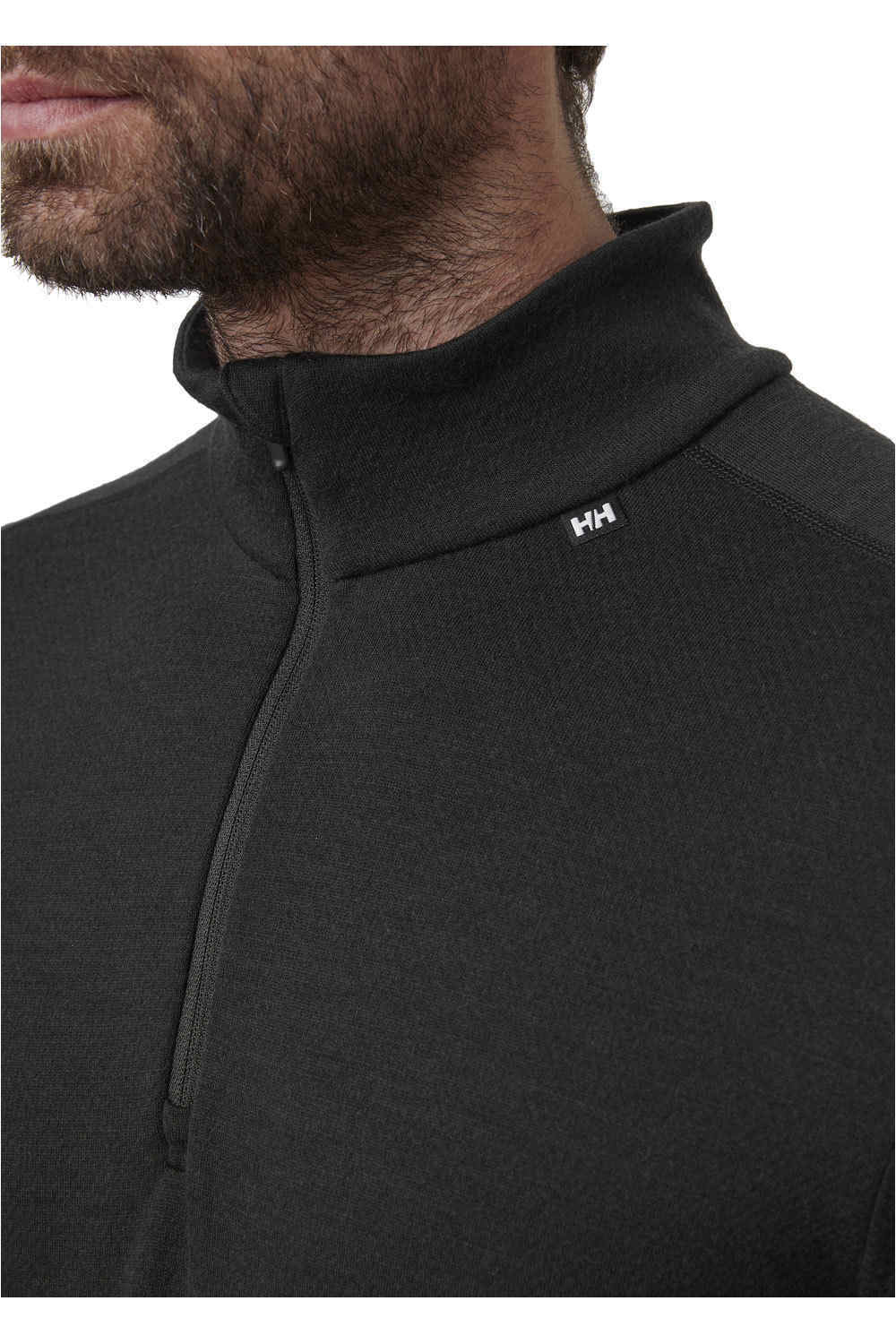 Helly Hansen camiseta térmica manga larga hombre LIFA MERINO MIDWEIGHT 1/2 ZIP vista detalle