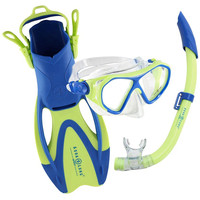 Aqualung kit gafastubo y aletas snorkel SET URCHIN JR vista frontal