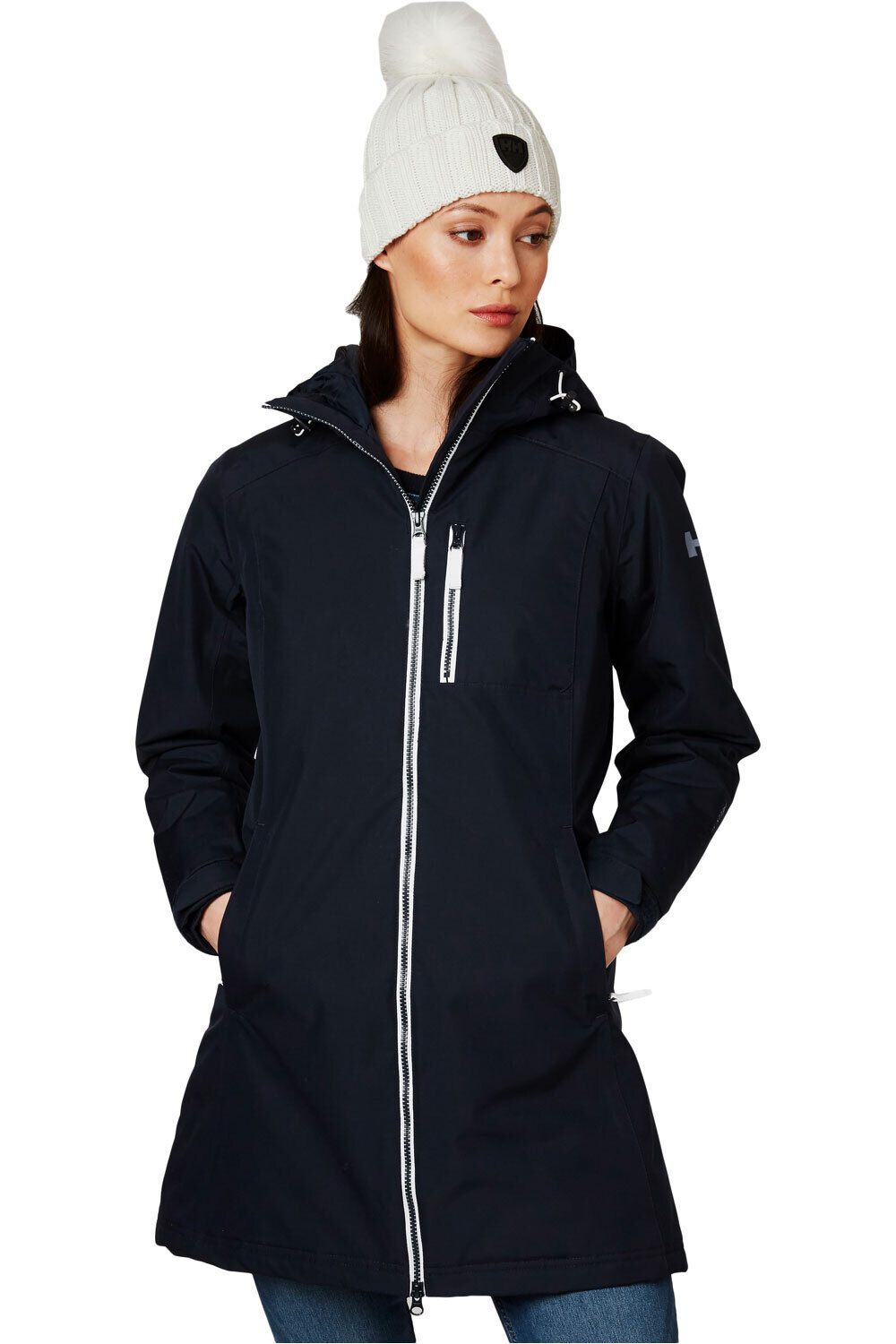 Long belfast chaqueta impermeable insulada mujer Marino (S)