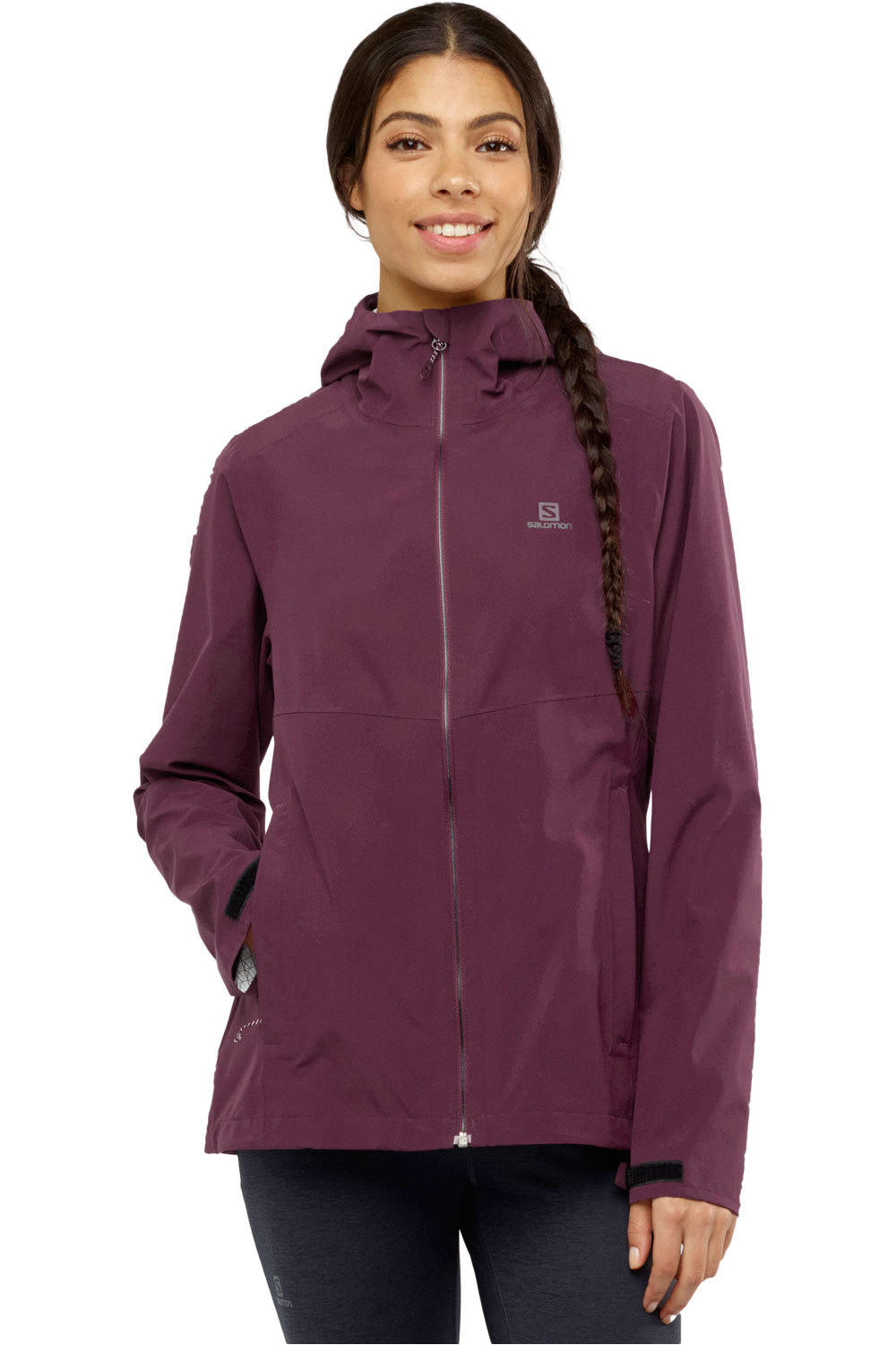 Salomon chaqueta impermeable mujer LA COTE FLEX 2.5L JKT W vista frontal