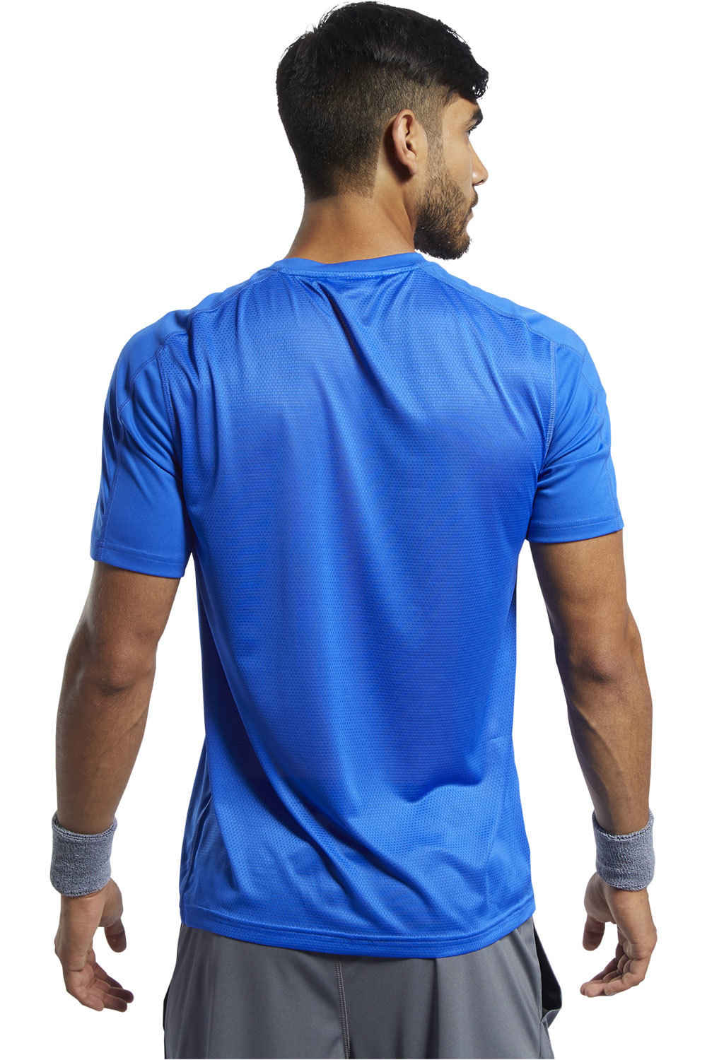 Reebok camiseta fitness hombre WOR COMM SS TECH TEE AZ vista trasera