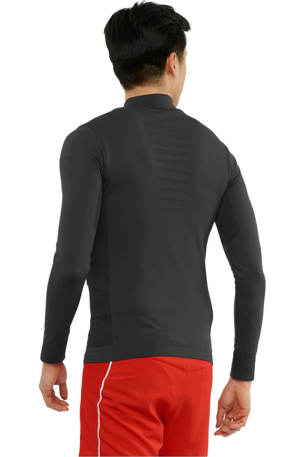 Salomon camisetas trail running manga larga hombre EXPLORE SEAMLESS HALF ZIP vista trasera