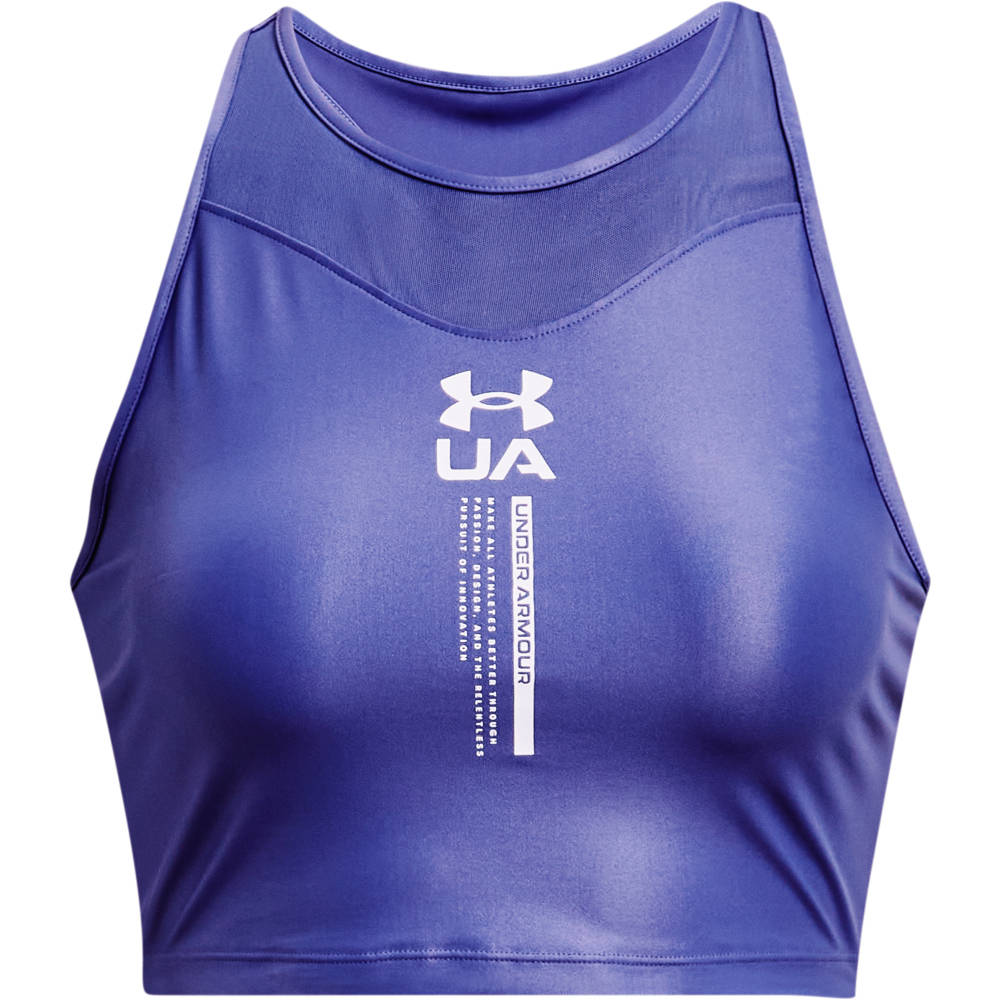 Under Armour camisetas fitness mujer UA Iso Chill Crop Tank vista frontal