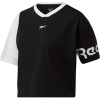 Reebok camiseta manga corta mujer TE Linear Logo Crop Tee vista frontal