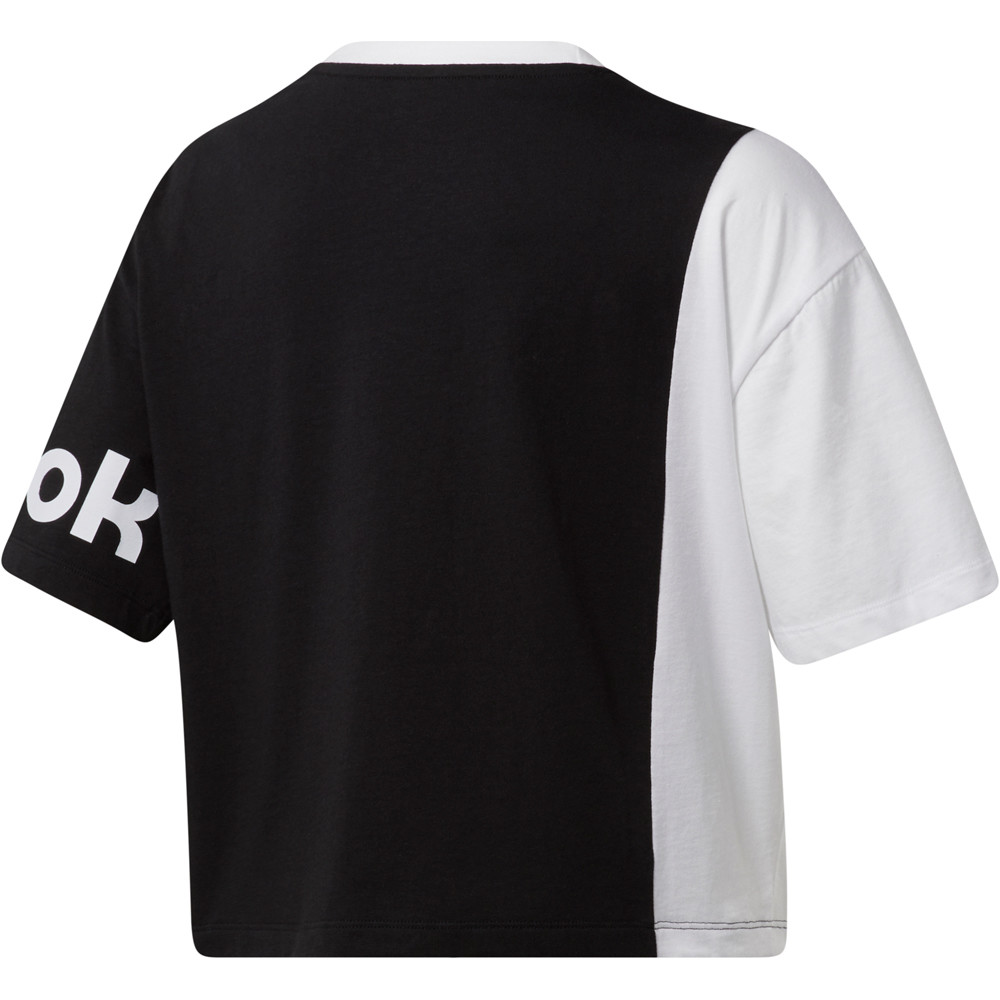 Reebok camiseta manga corta mujer TE Linear Logo Crop Tee vista trasera