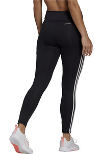adidas pantalones y mallas largas fitness mujer 7/8 Designed To Move High-Rise Sport 3 bandas vista trasera