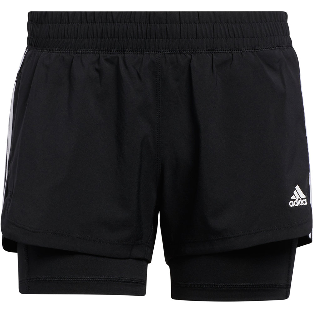 adidas pantalones y mallas cortas fitness mujer Pacer Woven Two-in-One 3 bandas 05