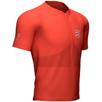 Compressport camisetas trail running manga corta hombre Trail Half-Zip Fitted SS Top vista frontal