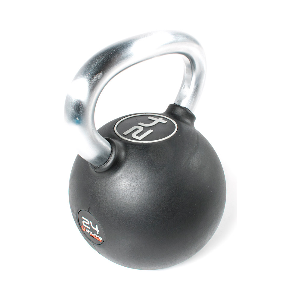 Olive mancuernas KETTLEBELL DE GOMA O'LIVE, 24 kg vista frontal