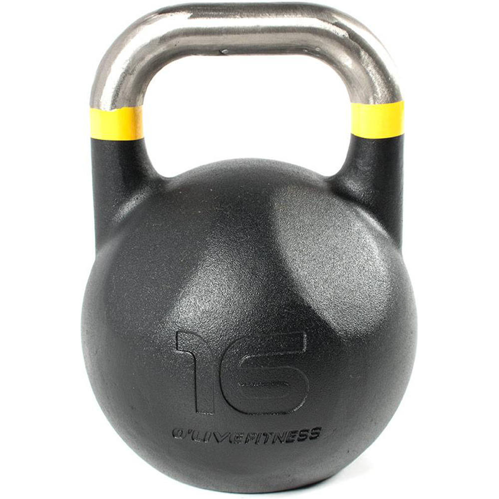 Olive mancuernas KETTLEBELL DE COMPETICIN O'LIVE, 16 kg vista frontal