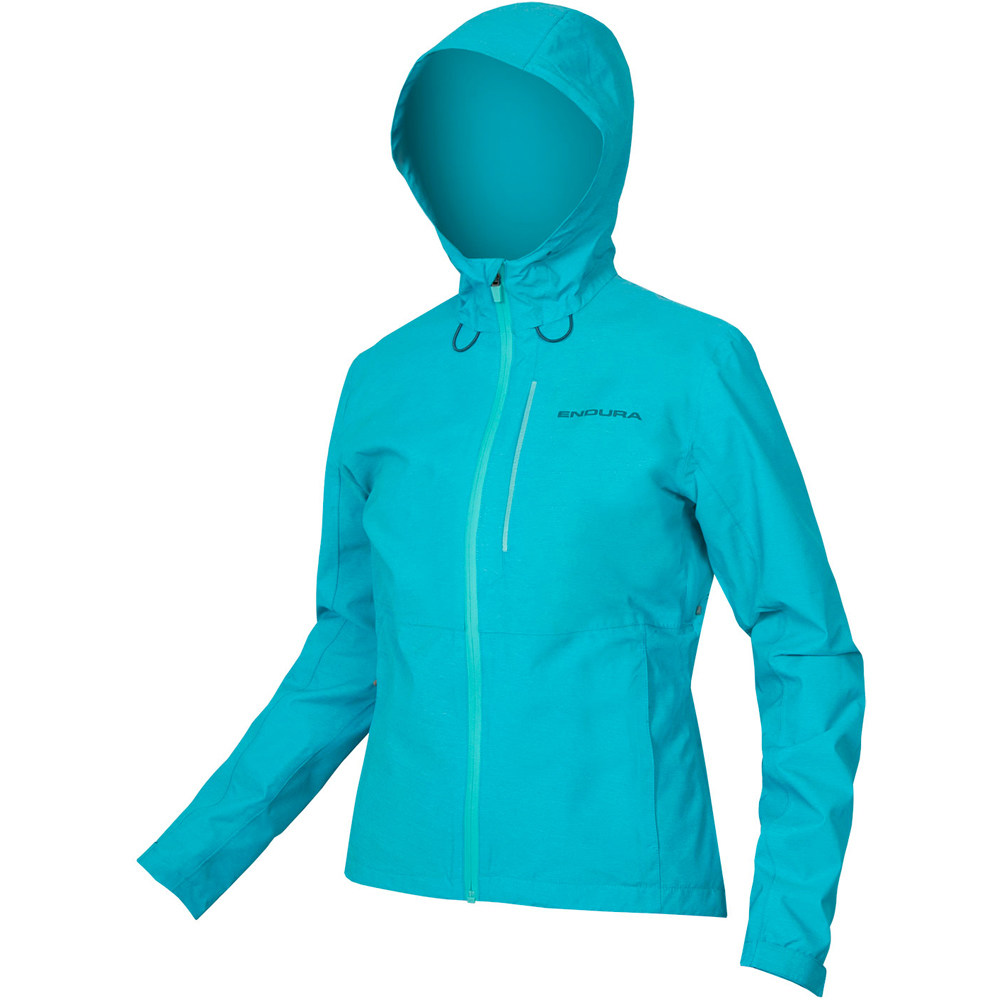 Endura chaqueta impermeable ciclismo mujer Chaqueta impermeable con capucha Hummvee para mujer vista frontal