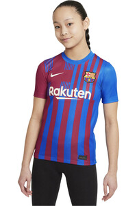 Nike camiseta de fútbol oficiales niño BARCELONA 22 Y NK BRT STAD JSY SS HM vista frontal