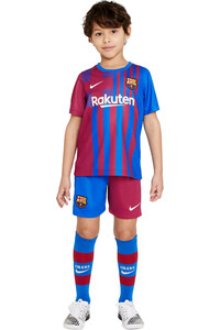 Nike equipación fútbol niño BARCELONA 22 LK NK BRT KIT HM vista frontal