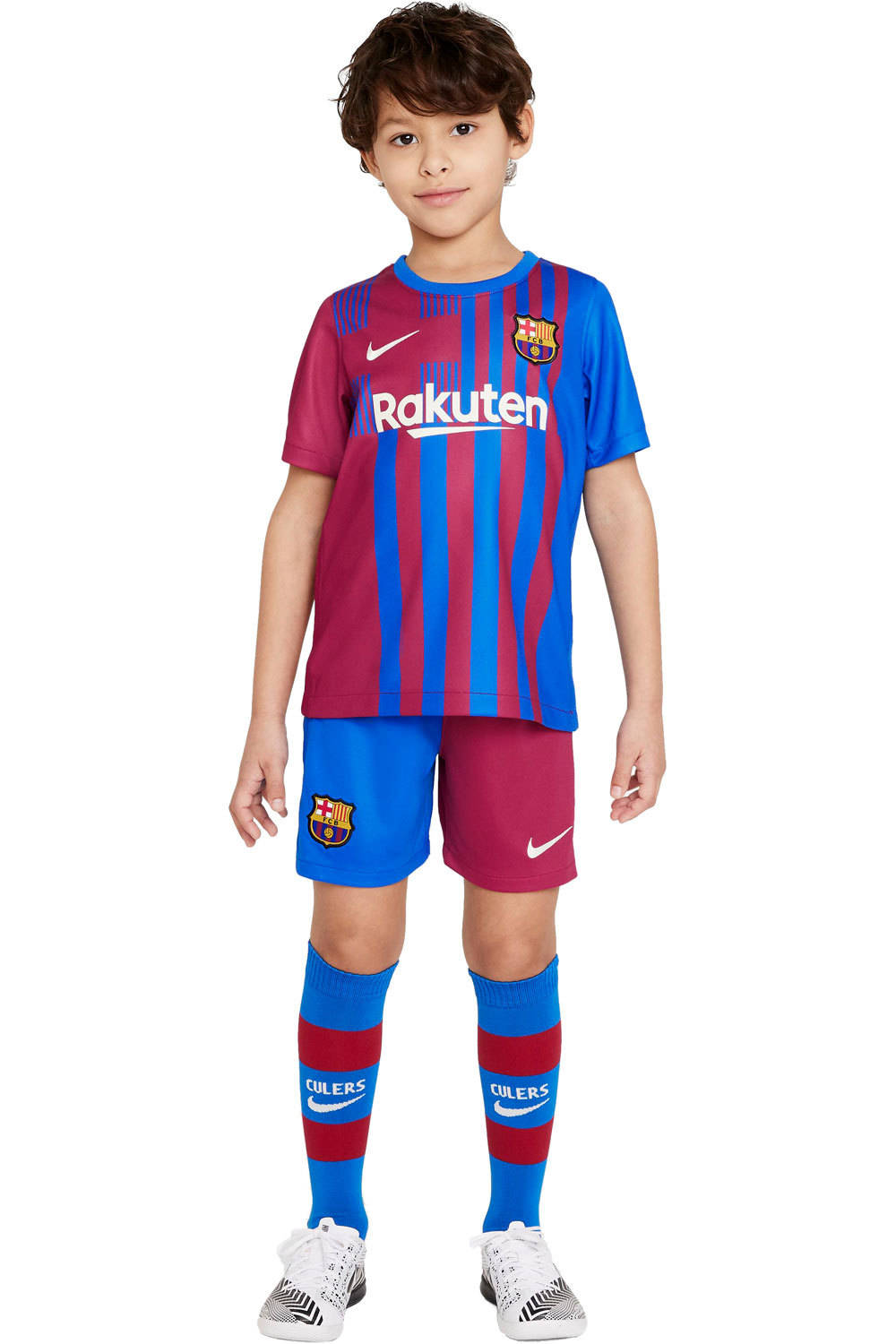 Equipación fútbol niño barcelona 22 lk nk brt kit hm