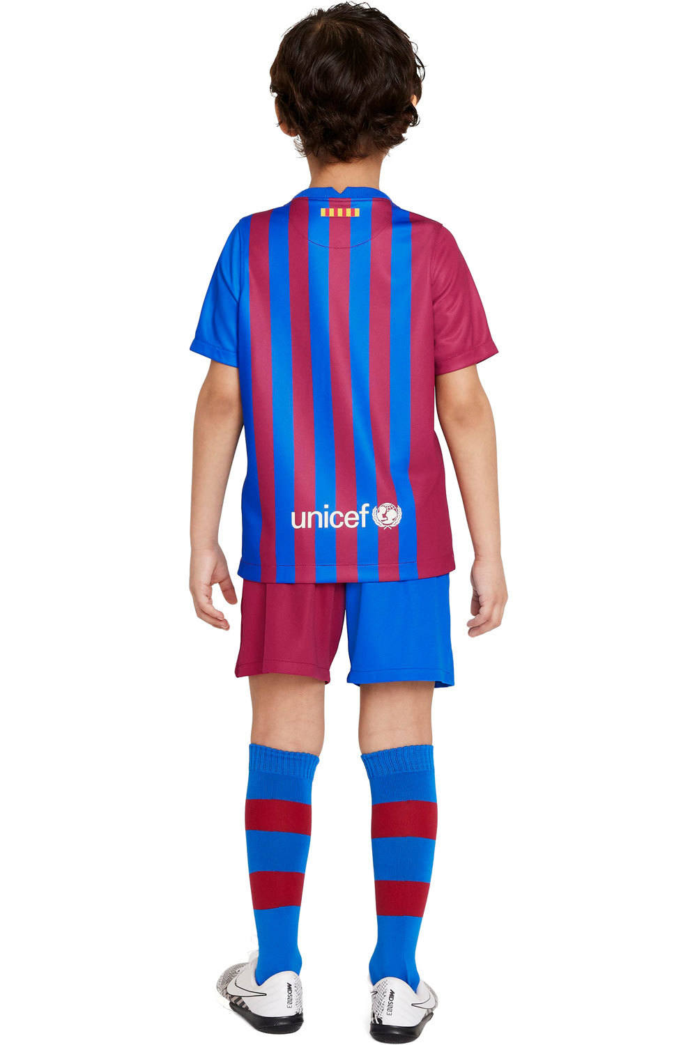 Nike equipación fútbol niño BARCELONA 22 LK NK BRT KIT HM vista trasera