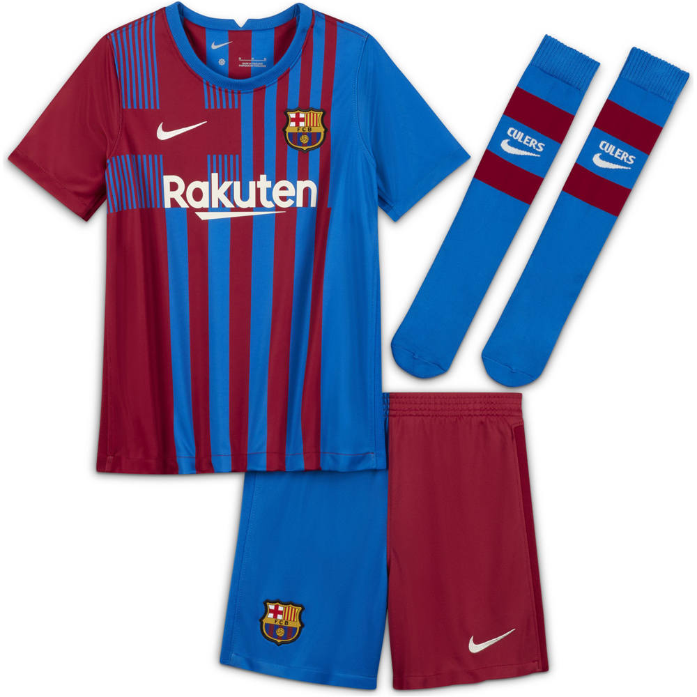 Nike equipación fútbol niño BARCELONA 22 LK NK BRT KIT HM 09