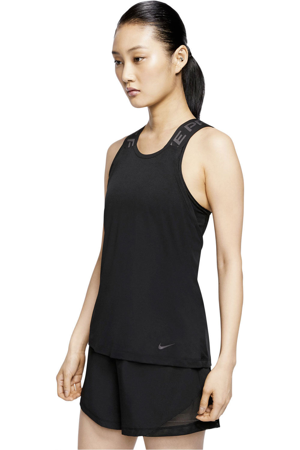 Nike camiseta tirantes fitness mujer W NP DRY ELASTIKA TANK ESS BLNE vista frontal