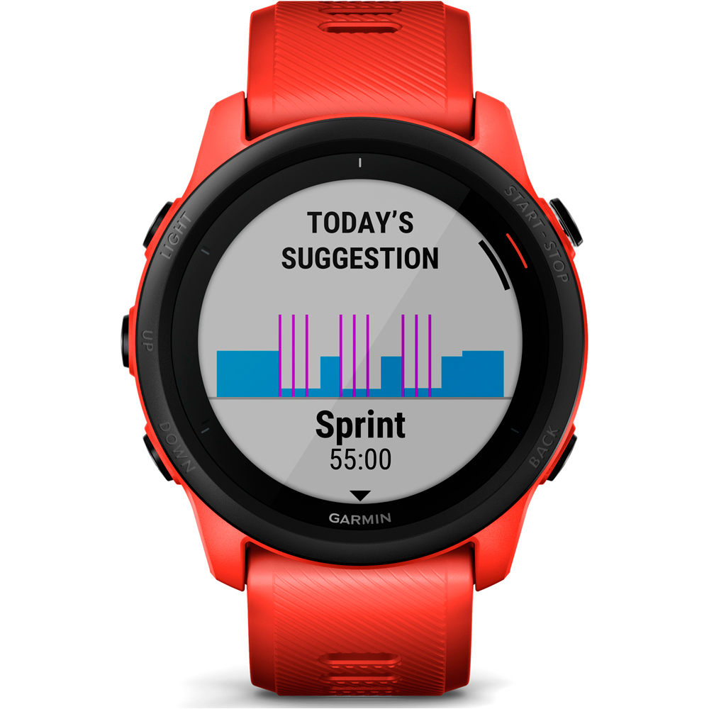 Garmin pulsómetros con gps FORERUNNER 745 ROJO 05