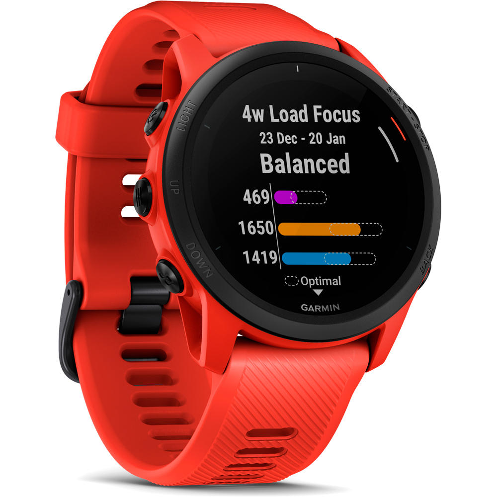 Garmin pulsómetros con gps FORERUNNER 745 ROJO 07