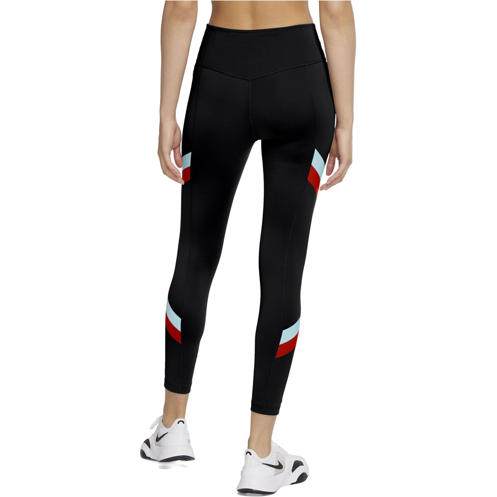 Nike pantalones y mallas largas fitness mujer W NIKE ONE CLRBK STRIPE 7/8 TG vista trasera